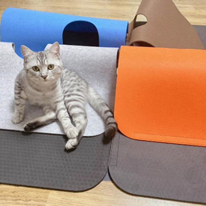 딩동펫 버디캣 펠트천 고양이 숨숨 놀이터 터널 58 x 58 cm, 랜덤발송, 4개