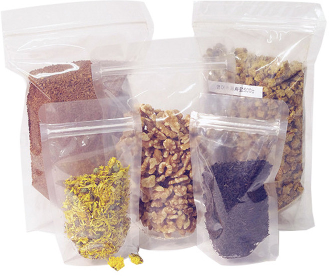 투명지퍼 스탠드봉투, 15호, 100개, 1세트