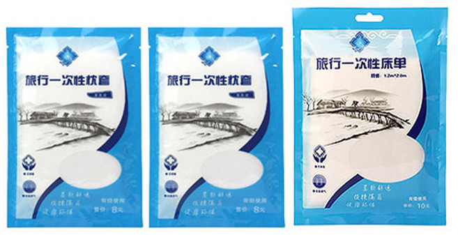 일회용 위생 베개커버 2p + 퀸 침대커버 세트, white, 1세트