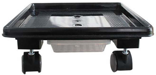 베스트하우스 우레탄바퀴 이동식 정사각 화분받침대, 블랙, 1개