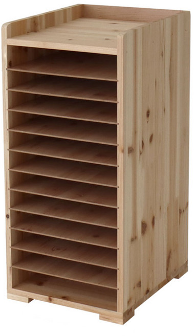 포메리트 삼나무 서류함, 우드, 13단