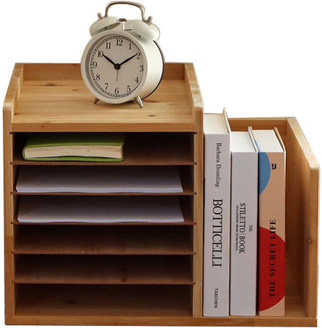 포메리트 삼나무 책꽂이형 서류함, 우드, 7단