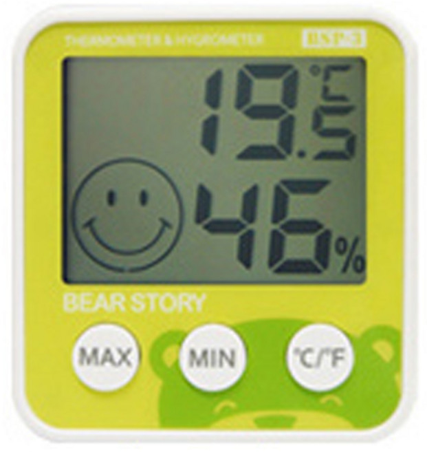 베어스토리 디지털 다기능 온습도계 BSP-3, 그린, 1개