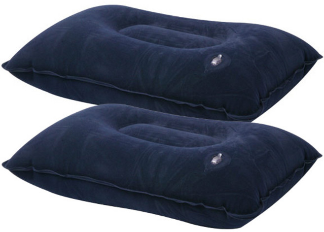 노마드 캠핑 에어베개 N-5727, 네이비, 2개