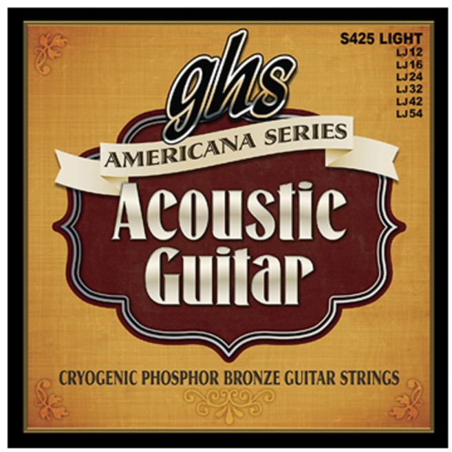 GHS S425 012-054 Americana Cryogenic Phosphor Bronze Light 어쿠스틱 기타줄, 1개
