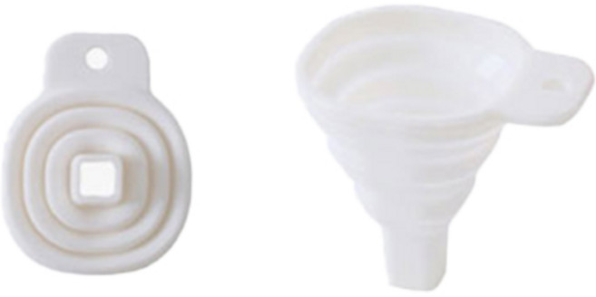 실리콘 접이식 미니 깔때기, 화이트, 1개