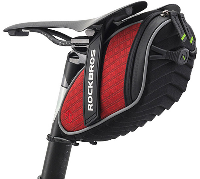 락브로스 자전거 안장 싯포스트 새들백 RB-C16, 레드, 1개