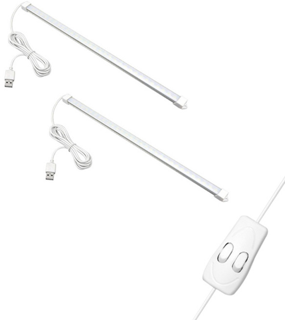 대한 USB LED 바 스위치타입 3색 18cm 2p, 혼합색상