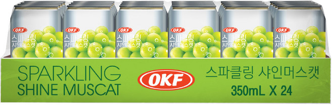 오케이에프 스파클링 샤인머스켓 탄산음료, 350ml, 24개