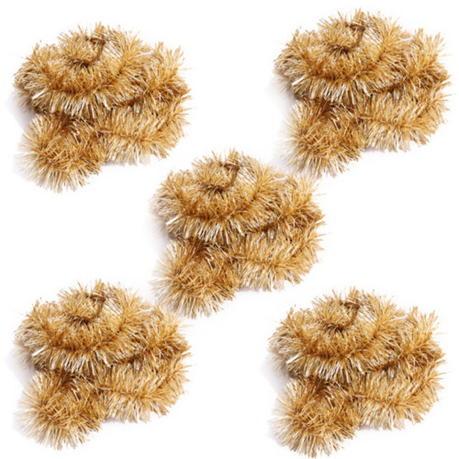 파티해 샤틴 모루장식 파티소품, 골드, 5개