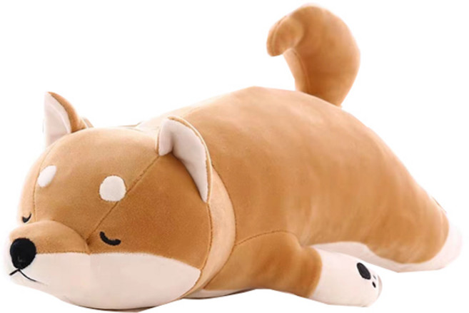 soonZAM 麻糬柴犬安撫娃娃, 60cm, 米棕色