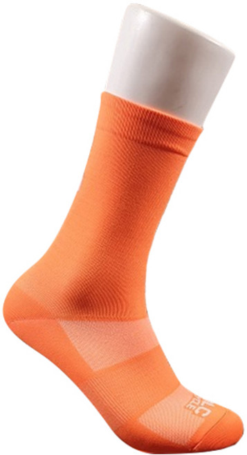 오엘씨 MTB 싸이클 기능성 자전거 양말, 형광 오렌지, 1개