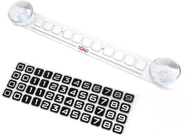 토드 주차알림 번호판, 투명, 1개