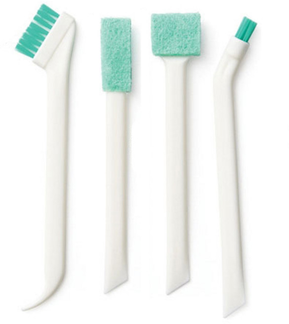 빌레뜨 텀블러 밀폐용기 틈새 미니 세척솔 4종 세트, 화이트 + 민트, 1세트