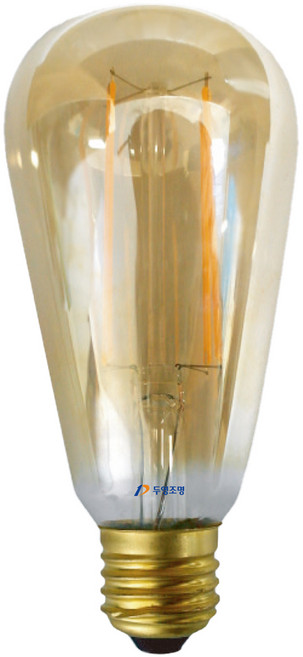 두영 LED 에디슨전구 골드 ST64G 4W-L, 1개, 전구색