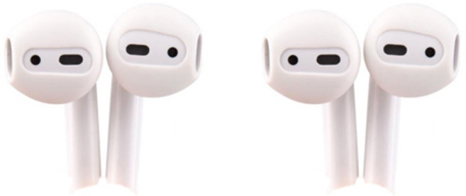 에어팟 2세대 이어폰 실리콘 이어팁 왼쪽 2p + 오른쪽 2p 세트, 화이트, 1개