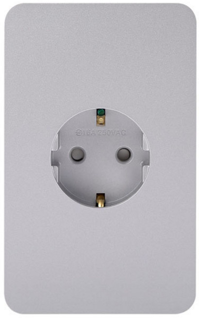 제일전기 전등 스위치 커버 콘센트 1구 실버, 1개