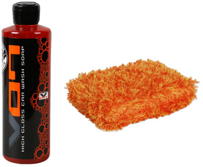 케미컬가이 슬릭 워시 하이브리드 V7 카샴푸 + 샤기 워시패드, 1세트