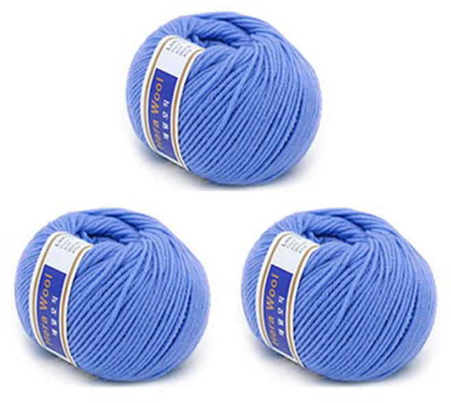 SAMSUNG 三星 C&T Hera Wool 毛線, 34海洋藍, 3個