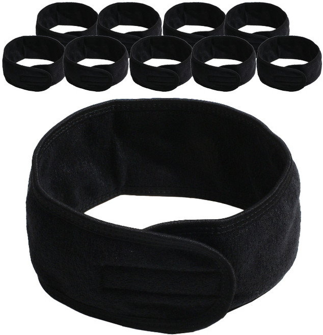 기본 헤어터번, 블랙, 10개