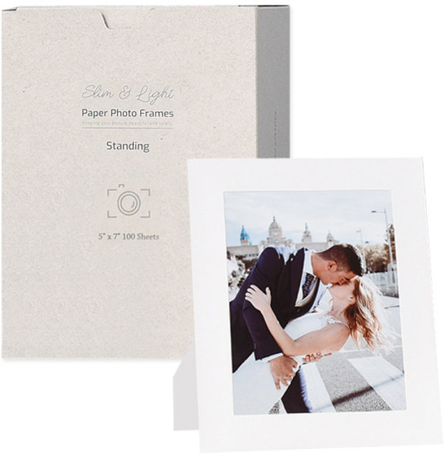 모노라이크 슬림앤라이트 스탠딩 종이액자, 화이트, 100개