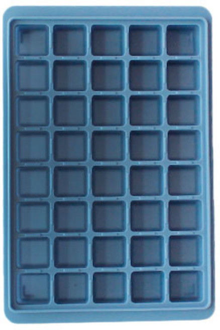키친팩토리 파스텔 실리콘 얼음틀 40구, 블루, 1개