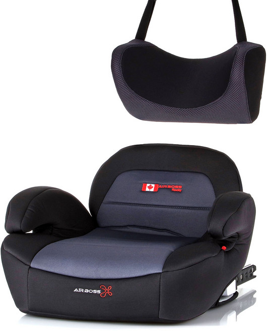 에어보스 록키 휴대용 부스터카시트 + 서포트 헤드쿠션, 다크그레이(카시트)