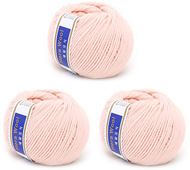 SAMSUNG 三星 C&T Hera Wool 手工毛線 3入, 33 蜜桃奶油色, 3個