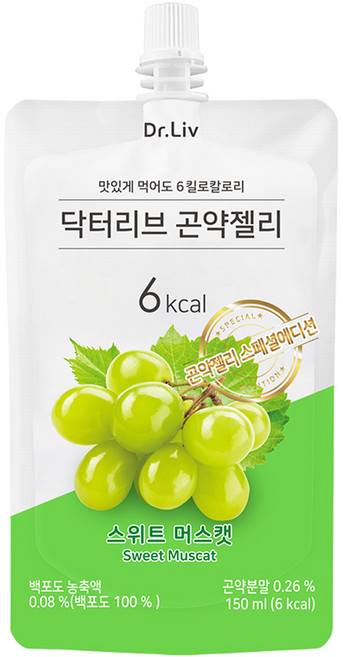 닥터리브 곤약젤리 스위트 머스캣, 150ml, 10개