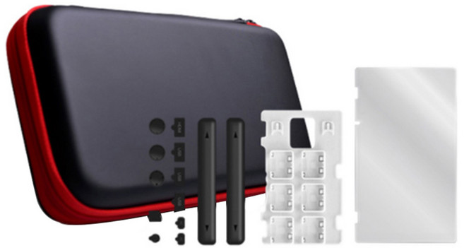 쵸미앤세븐 닌텐도 스위치 파우치 + 러버플러그 + 카드 슬롯 + 강화유리 세트, 1세트