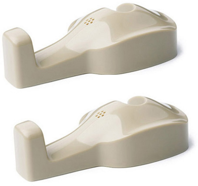 아이디어라이프 차량용 다용도 후크, 2개, 아이보리