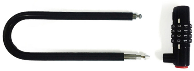 자전거 번호키 자물쇠 U자형 Large, 혼합색상, 1개