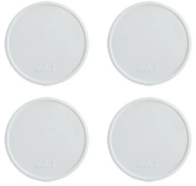 에이드엘 써클 실리콘 컵받침, 화이트, 4개