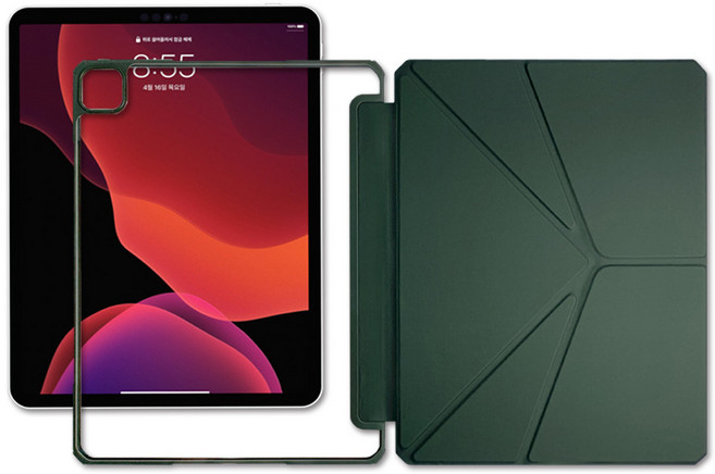 라이노핏 클리어 쉴드 태블릿PC 윙타입 스페셜 에디션 케이스, 미드나이트 그린