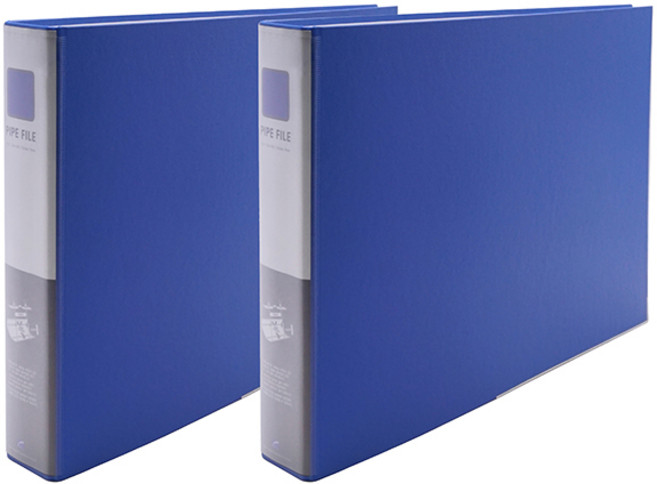 희망사무포인트 2공 파이프 바인더 A3 4X7 군 Br448E, 2개, 청색