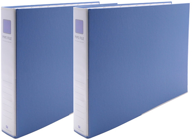 희망사무포인트 2공 파이프 바인더 A3 4X7 군 Br448E, 2개, 하늘색