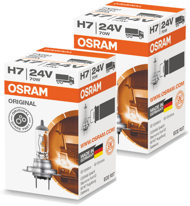 오스람 24v 할로겐 램프, 2개, H7