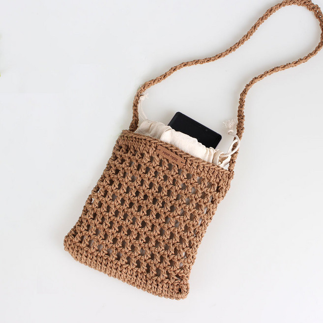 미니 네트 크로스 가방 만들기 뜨개질 DIY 패키지, 1세트, 227