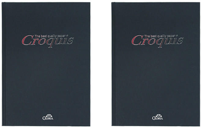 하드커버 크로키북 양장 흑색 105g, A4, 2개