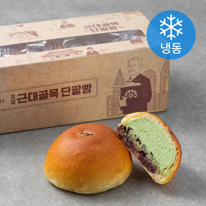 근대골목단팥빵 녹차생크림 단팥빵 (냉동), 140g, 5개입, 1개