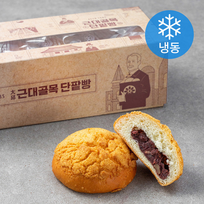 근대골목단팥빵 소보로 단팥빵 (냉동), 80g, 5개입, 1개