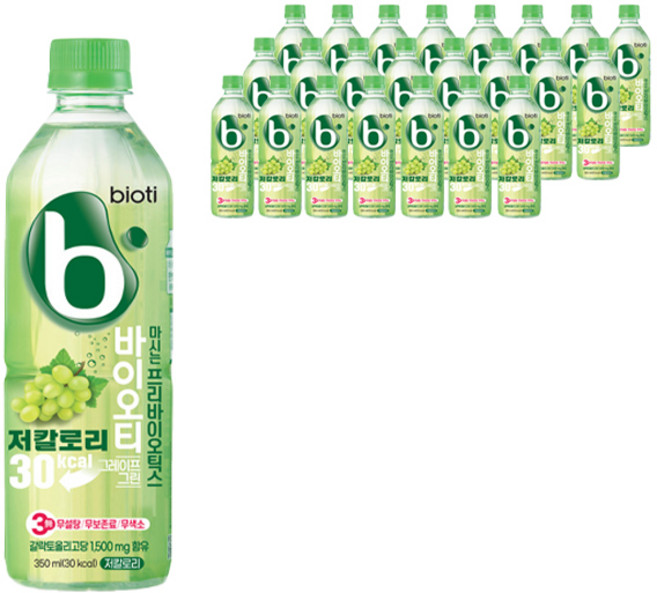 바이오티 마시는 프리바이오틱스 그레이프그린, 350ml, 24개