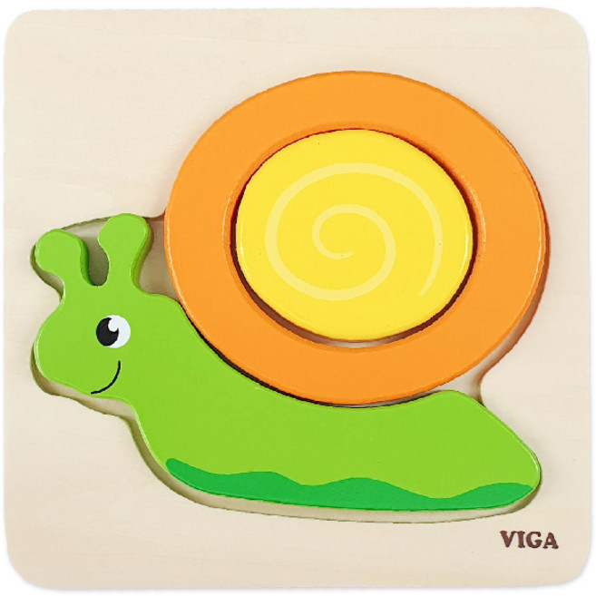 VIGA 베이비 퍼즐 달팽이, 1개, 3피스