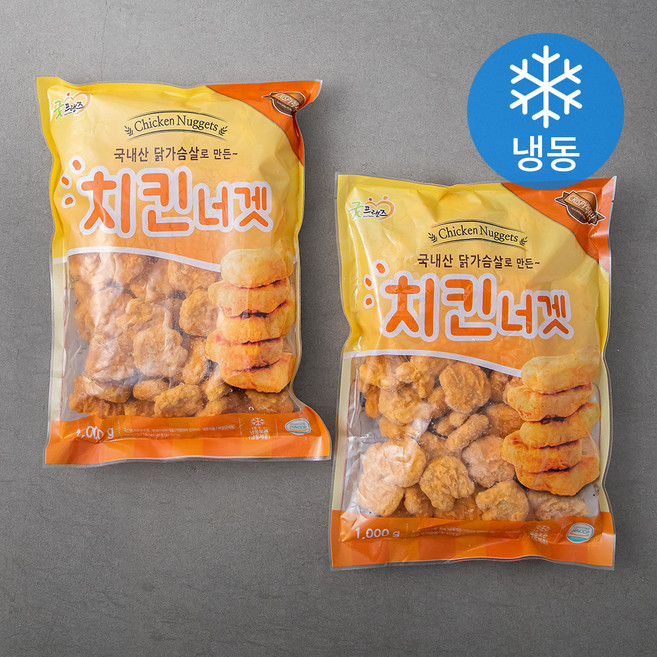 굿프랜즈 치킨너겟 (냉동), 1kg, 2개