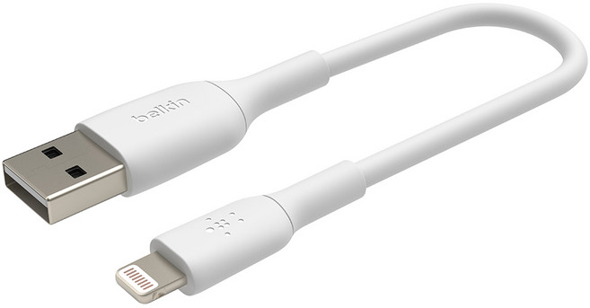 벨킨 부스트업 라이트닝 아이폰 충전 케이블, 15cm, 화이트, 1개