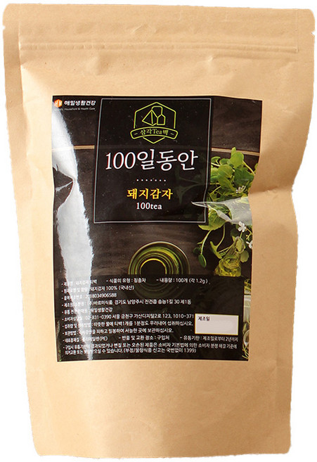 해밀생활건강 100일동안 돼지감자차 삼각티백, 1.2g, 100개입, 1개