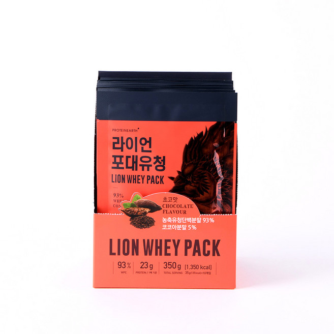 프로틴어스 라이언 포대유청 미니팩 초코맛, 10개, 35g
