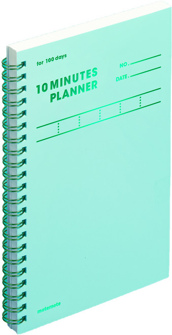 모트모트 텐미닛 플래너 100days 노트, 그리너리, 1개