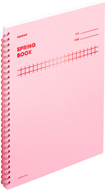 모트모트 스프링북 컬러칩 스퀘어드 유선노트, 로즈쿼츠, 1개