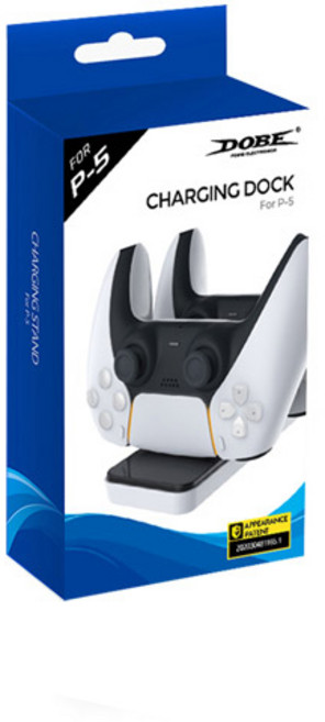 DOBE PS5 듀얼센스 컨트롤러 차징독 젠더 타입, 1개